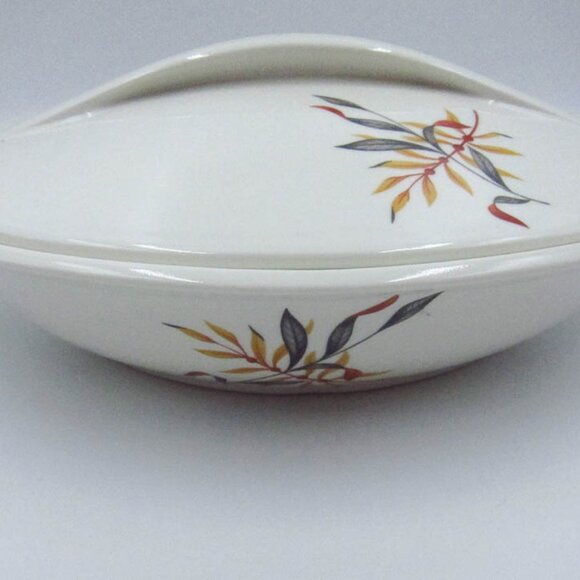 Iroquois Interplay Other - VTG Iroquois Woodvine Russell Wright Divided Covered Casserole Interplay MCM